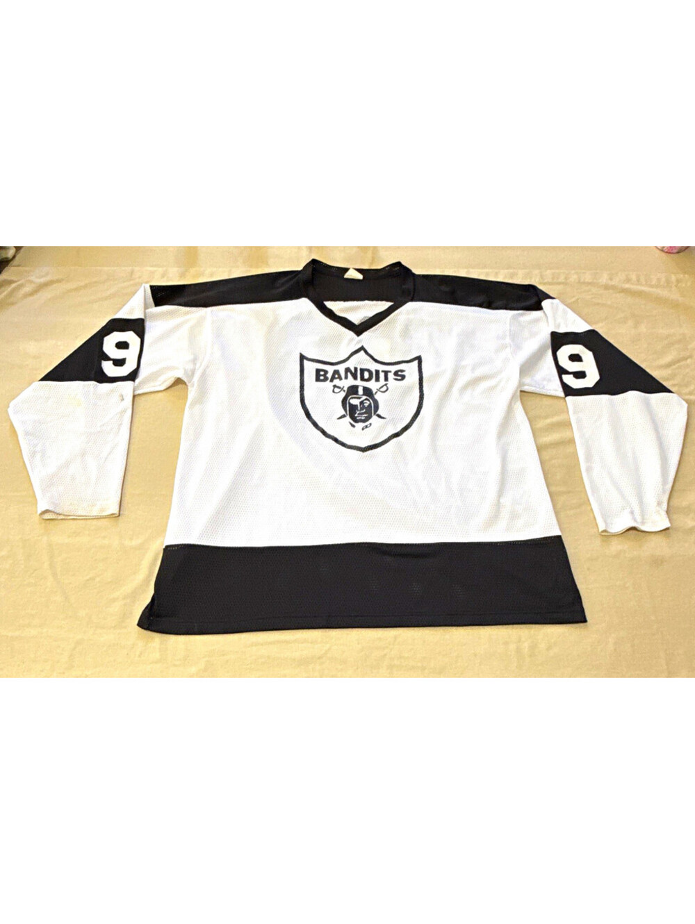 Vintage 90s Don Alleson Athletic Bandits 99 Hockey Jersey XL Black White USA